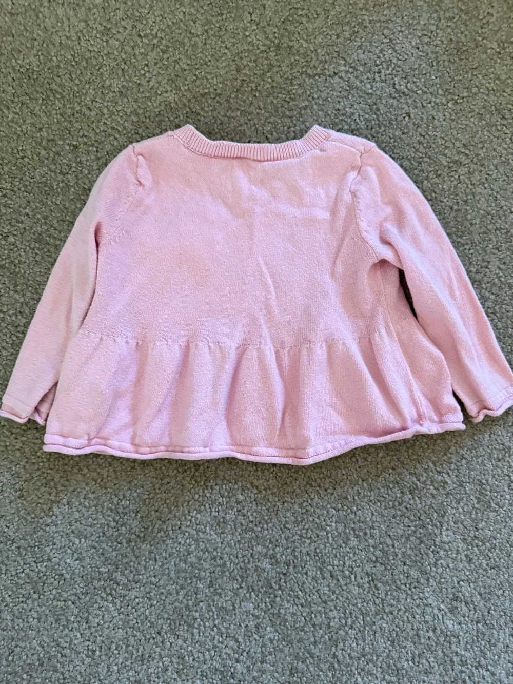 Osh Kosh Pink Unicorn Peplum Sweater